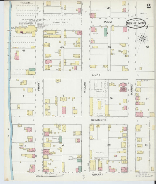 Sanborn Fire Insurance Map from New Richmond, Clermont County, Ohio (1892), Sheet #0002 - Historic Sanborn Fire Insurance Map Print, vintage old map wall art, antique decor, genealogy gift, Ohio Ohio map