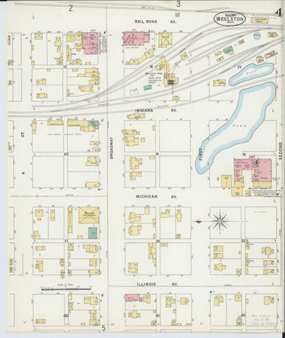 Sanborn Fire Insurance Map from Wellston, Jackson County, Ohio (1897), Sheet #0004 - Complete Map Set gallery image, historic Sanborn map, vintage wall art, Ohio Ohio