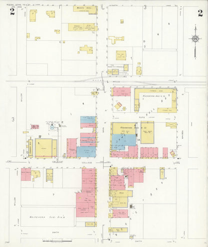 Sanborn Fire Insurance Map from Rising Star, Eastland County, Texas (1933), Sheet #0002 - Historic Sanborn Fire Insurance Map Print, vintage old map wall art, antique decor, genealogy gift, Texas Texas map