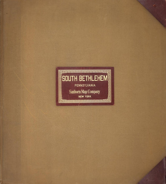 Sanborn Fire Insurance Map from Bethlehem, Northampton And Lehigh Counties, Pennsylvania (1951), Sheet #0001 - Historic Sanborn Fire Insurance Map Print, vintage old map wall art, antique decor, genealogy gift, Pennsylvania Pennsylvania map