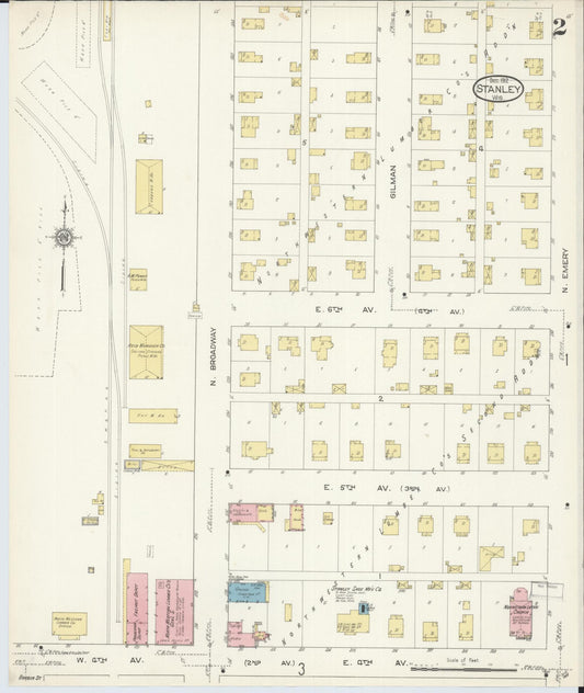 Sanborn Fire Insurance Map from Stanley, Chippewa County, Wisconsin (1912), Sheet #0002 - Historic Sanborn Fire Insurance Map Print, vintage old map wall art, antique decor, genealogy gift, Wisconsin Wisconsin map