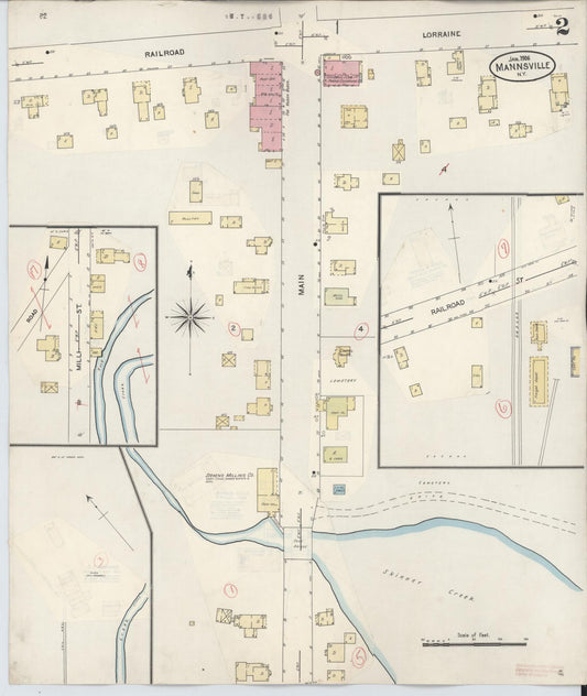 Sanborn Fire Insurance Map from Mannsville, Jefferson County, New York (1941), Sheet #0002 - Historic Sanborn Fire Insurance Map Print, vintage old map wall art, antique decor, genealogy gift, New York New York map