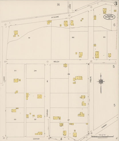 Sanborn Fire Insurance Map from Silverton, Marion County, Oregon (1922), Sheet #0003 - Complete Map Set gallery image, historic Sanborn map, vintage wall art, Oregon Oregon