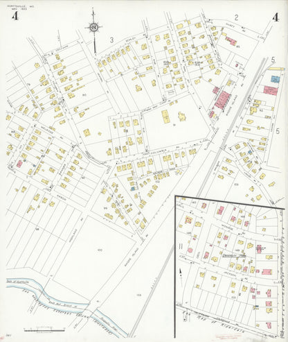 Sanborn Fire Insurance Map from Hyattsville, Prince Georges County, Maryland (1933), Sheet #0004 - Complete Map Set gallery image, historic Sanborn map, vintage wall art, Maryland Maryland