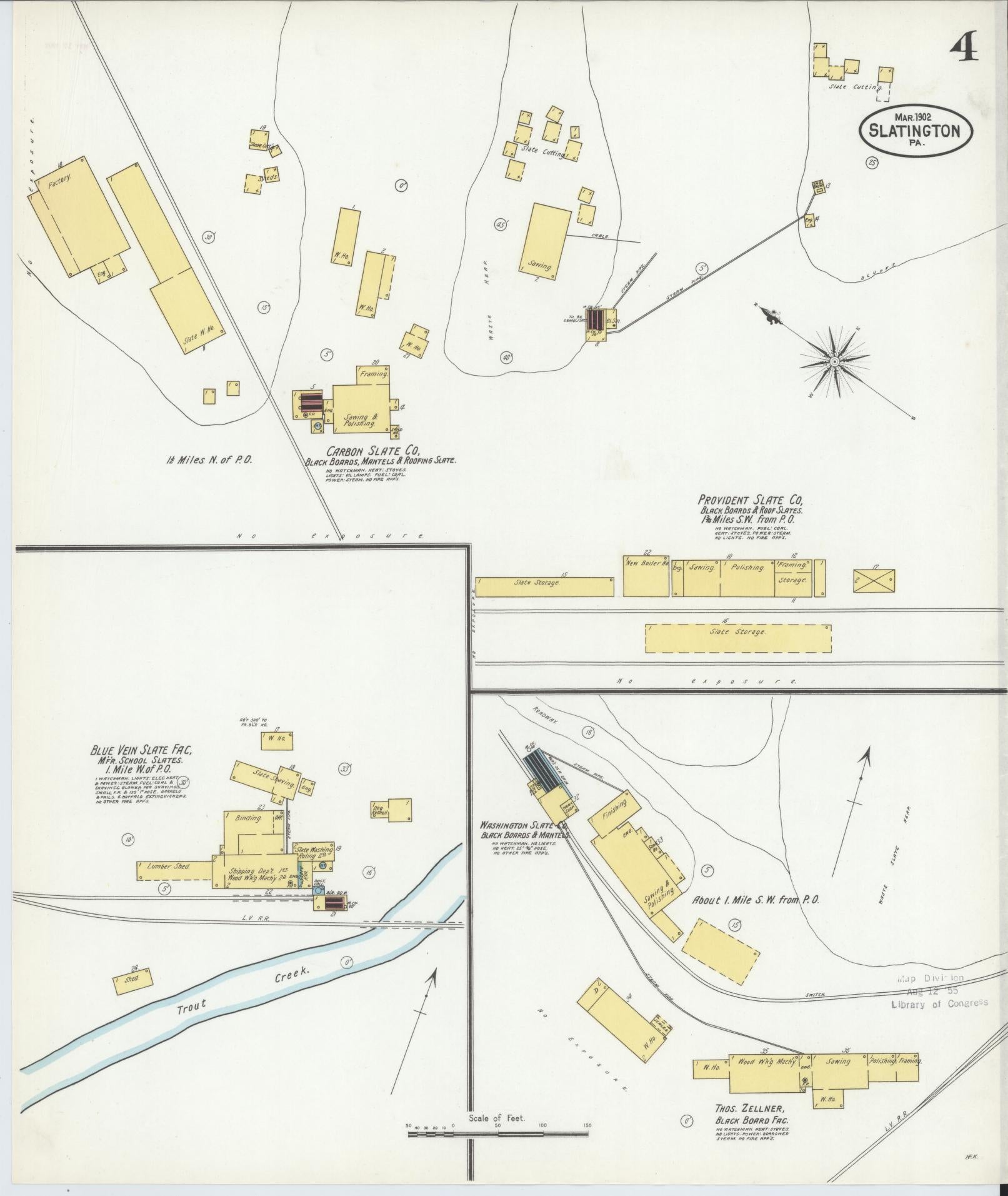 Sanborn Fire Insurance Map from Slatington, Lehigh County, Pennsylvania (1902), Sheet #0004 - Complete Map Set gallery image, historic Sanborn map, vintage wall art, Pennsylvania Pennsylvania