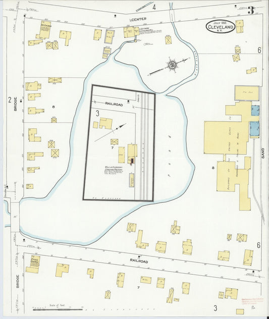 Sanborn Fire Insurance Map from Cleveland, Oswego County, New York (1912), Sheet #0003 - Historic Sanborn Fire Insurance Map Print, vintage old map wall art, antique decor, genealogy gift, New York New York map