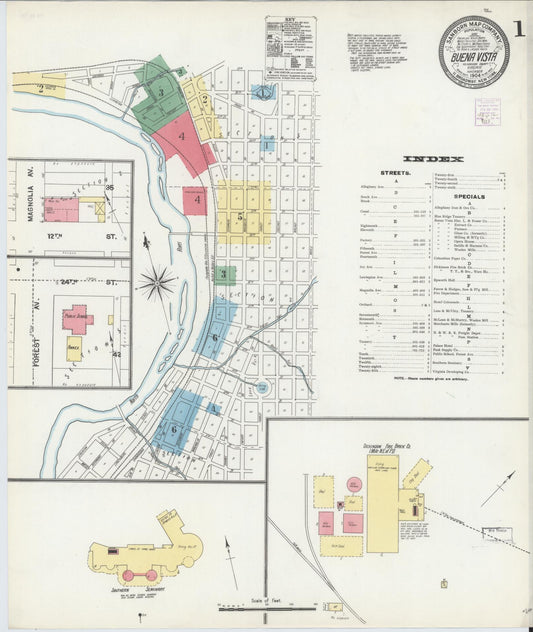 Sanborn Fire Insurance Map from Buena Vista, Independent Cities, Virginia. (1904) – Historic Sanborn Fire Insurance Map Print