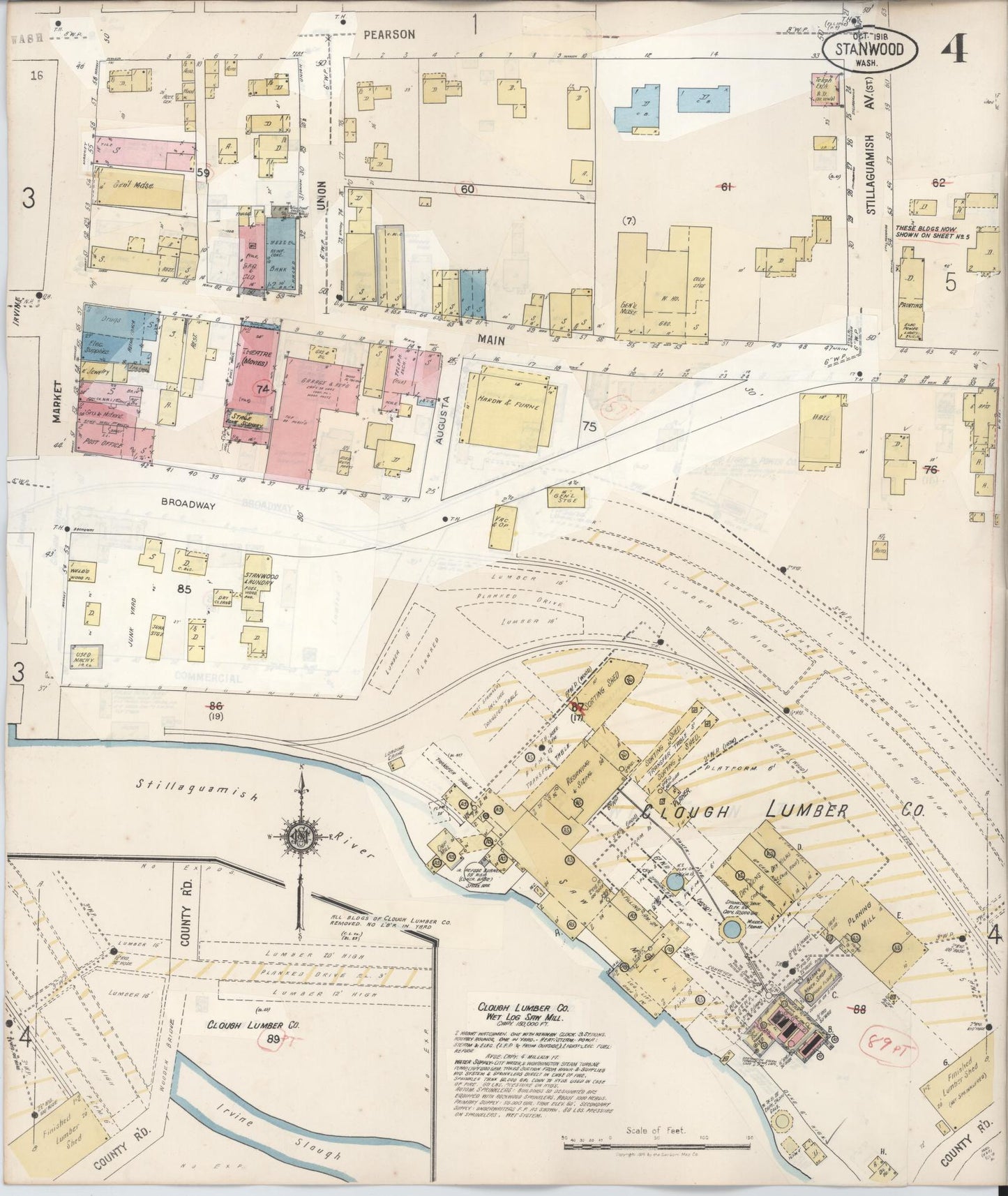 Sanborn Fire Insurance Map from Stanwood, Snohomish County, Washington (1953), Sheet #0004 - Complete Map Set gallery image, historic Sanborn map, vintage wall art, Washington Washington