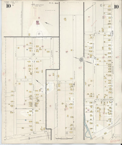 Sanborn Fire Insurance Map from Tupper Lake, Franklin County, New York (1950), Sheet #0010 - Complete Map Set gallery image, historic Sanborn map, vintage wall art, New York New York