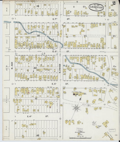 Sanborn Fire Insurance Map from Leadville, Lake County, Colorado (1889), Sheet #0002 - Complete Map Set gallery image, historic Sanborn map, vintage wall art, Colorado Colorado