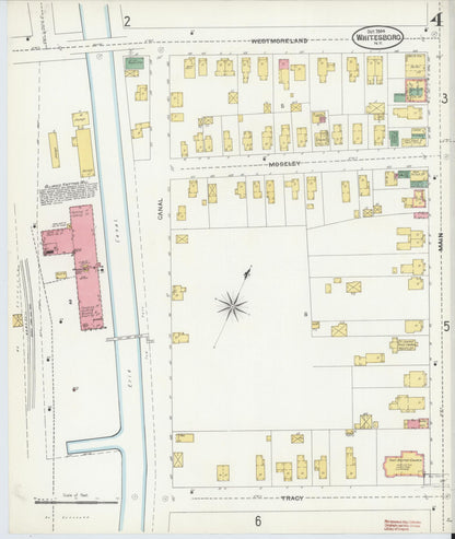 Sanborn Fire Insurance Map from Whitesboro, Oneida County, New York (1904), Sheet #0004 - Historic Sanborn Fire Insurance Map Print, vintage old map wall art, antique decor, genealogy gift, New York New York map