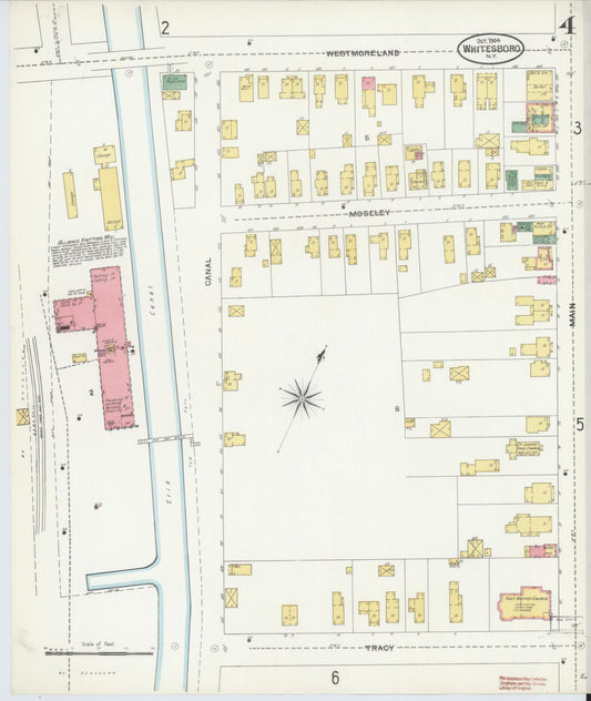 Sanborn Fire Insurance Map from Whitesboro, Oneida County, New York (1904), Sheet #0004 - Historic Sanborn Fire Insurance Map Print, vintage old map wall art, antique decor, genealogy gift, New York New York map