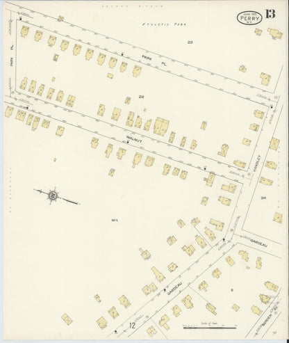 Sanborn Fire Insurance Map from Perry, Wyoming County, New York (1913), Sheet #0013 - Complete Map Set gallery image, historic Sanborn map, vintage wall art, Perry Wyoming