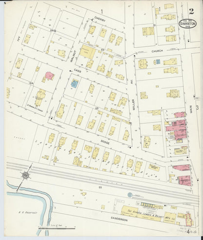 Sanborn Fire Insurance Map from Swanton, Fulton County, Ohio (1913), Sheet #0002 - Complete Map Set gallery image, historic Sanborn map, vintage wall art, Ohio Ohio