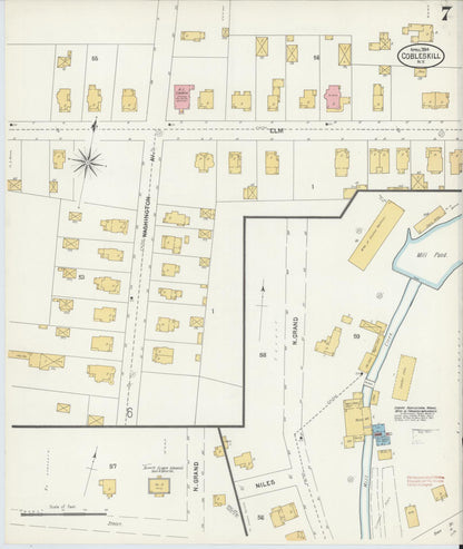 Sanborn Fire Insurance Map from Cobleskill, Schoharie County, New York (1904), Sheet #0007 - Complete Map Set gallery image, historic Sanborn map, vintage wall art, New York New York
