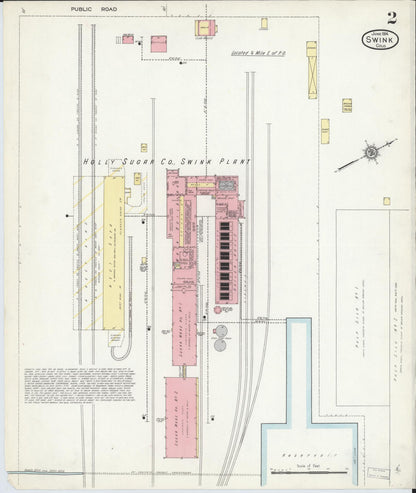 Sanborn Fire Insurance Map from Swink, Otero County, Colorado (1914), Sheet #0002 - Complete Map Set gallery image, historic Sanborn map, vintage wall art, Colorado Colorado
