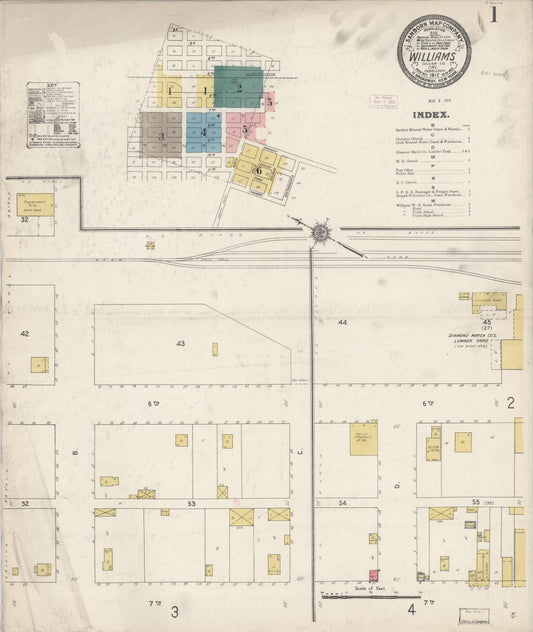 Sanborn Fire Insurance Map from Williams, Colusa County, California. (1912) – Historic Sanborn Fire Insurance Map Print