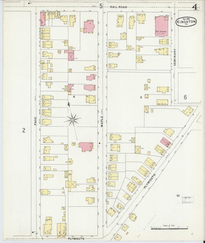 Sanborn Fire Insurance Map from Kingston, Luzerne County, Pennsylvania (1896), Sheet #0004 - Complete Map Set gallery image, historic Sanborn map, vintage wall art, Pennsylvania Pennsylvania
