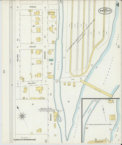 Sanborn Fire Insurance Map from Ronceverte, Greenbrier County, West Virginia (1898), Sheet #0004 - Complete Map Set gallery image, historic Sanborn map, vintage wall art, West Virginia West Virginia