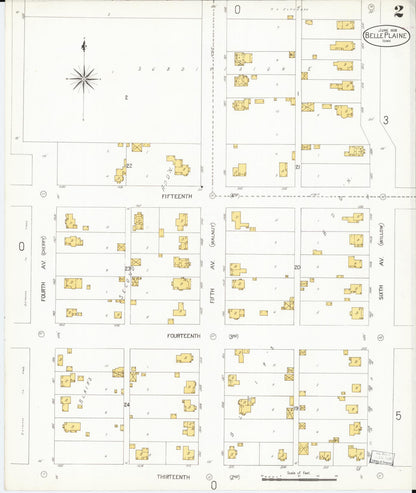 Sanborn Fire Insurance Map from Belle Plaine, Benton County, Iowa (1906), Sheet #0002 - Historic Sanborn Fire Insurance Map Print