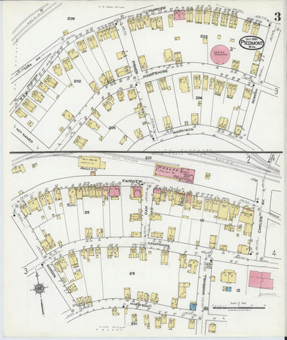 Sanborn Fire Insurance Map from Piedmont, Mineral County, West Virginia (1920), Sheet #0003 - Complete Map Set gallery image, historic Sanborn map, vintage wall art, West Virginia West Virginia