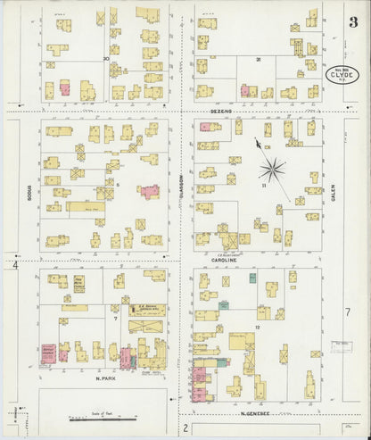 Sanborn Fire Insurance Map from Clyde, Wayne County, New York (1906), Sheet #0003 - Complete Map Set gallery image, historic Sanborn map, vintage wall art, New York New York