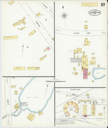 Sanborn Fire Insurance Map from East Hartford, Hartford County, Connecticut (1908), Sheet #0019 - Complete Map Set gallery image, historic Sanborn map, vintage wall art, Connecticut Connecticut