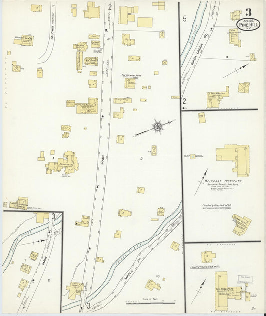 Sanborn Fire Insurance Map from Pine Hill, Ulster County, New York. (1912), Sheet 3 – Historic Sanborn Fire Insurance Map Print