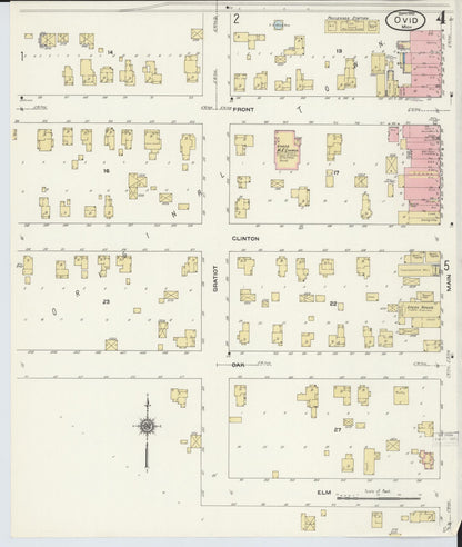 Sanborn Fire Insurance Map from Ovid, Clinton County, Michigan (1910), Sheet #0004 - Complete Map Set gallery image, historic Sanborn map, vintage wall art, Michigan Michigan
