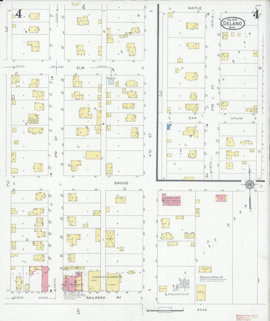 Sanborn Fire Insurance Map from Delano, Wright County, Minnesota (1930), Sheet #0004 - Historic Sanborn Fire Insurance Map Print, vintage old map wall art, antique decor, genealogy gift, Minnesota Minnesota map