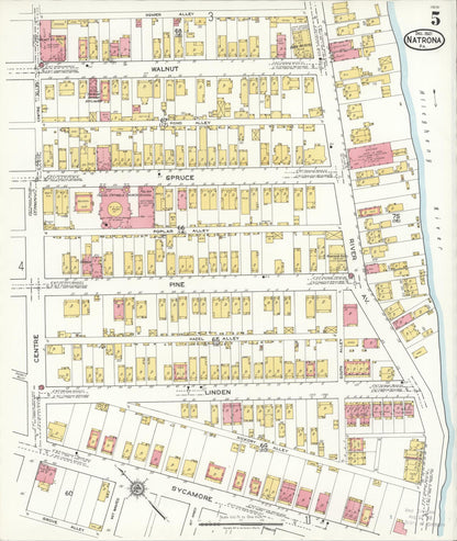 Sanborn Fire Insurance Map from Natrona, Allegheny County, Pennsylvania (1921), Sheet #0005 - Complete Map Set gallery image, historic Sanborn map, vintage wall art, Pennsylvania Pennsylvania