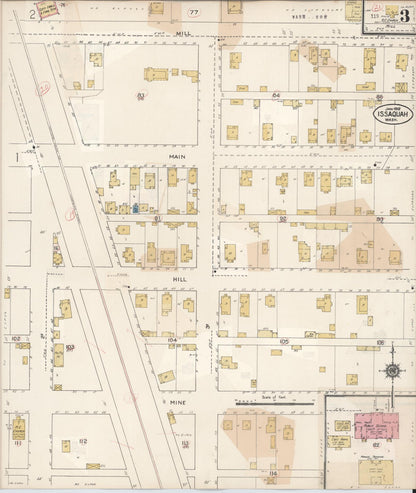 Sanborn Fire Insurance Map from Issaquah, King County, Washington (1930), Sheet #0003 - Complete Map Set gallery image, historic Sanborn map, vintage wall art, Washington Washington