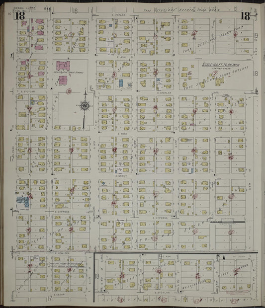Sanborn Fire Insurance Map from Herrin, Williamson County, Illinois (1947), Sheet #0018 - Historic Sanborn Fire Insurance Map Print, vintage old map wall art, antique decor, genealogy gift, Illinois Illinois map