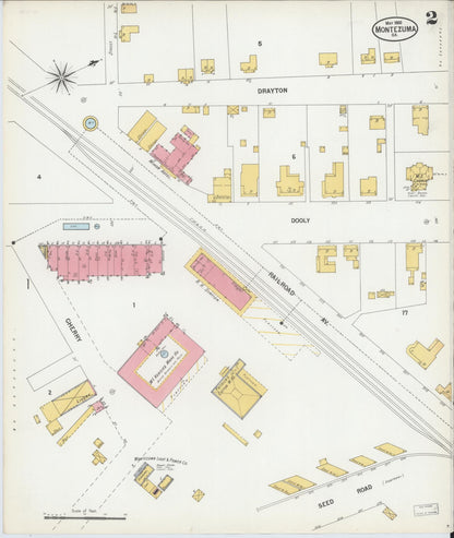 Sanborn Fire Insurance Map from Montezuma, Macon County, Georgia (1900), Sheet #0002 - Complete Map Set gallery image, historic Sanborn map, vintage wall art, Georgia Georgia