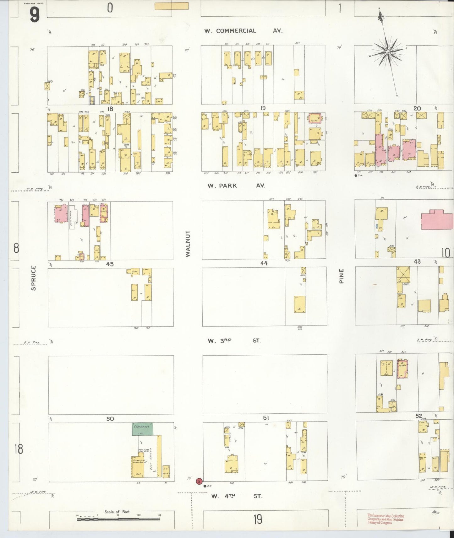 Sanborn Fire Insurance Map from Anaconda, Deer Lodge County, Montana (1903), Sheet #0009 - Complete Map Set gallery image, historic Sanborn map, vintage wall art, Montana Montana
