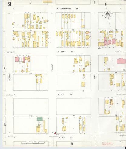 Sanborn Fire Insurance Map from Anaconda, Deer Lodge County, Montana (1903), Sheet #0009 - Complete Map Set gallery image, historic Sanborn map, vintage wall art, Montana Montana