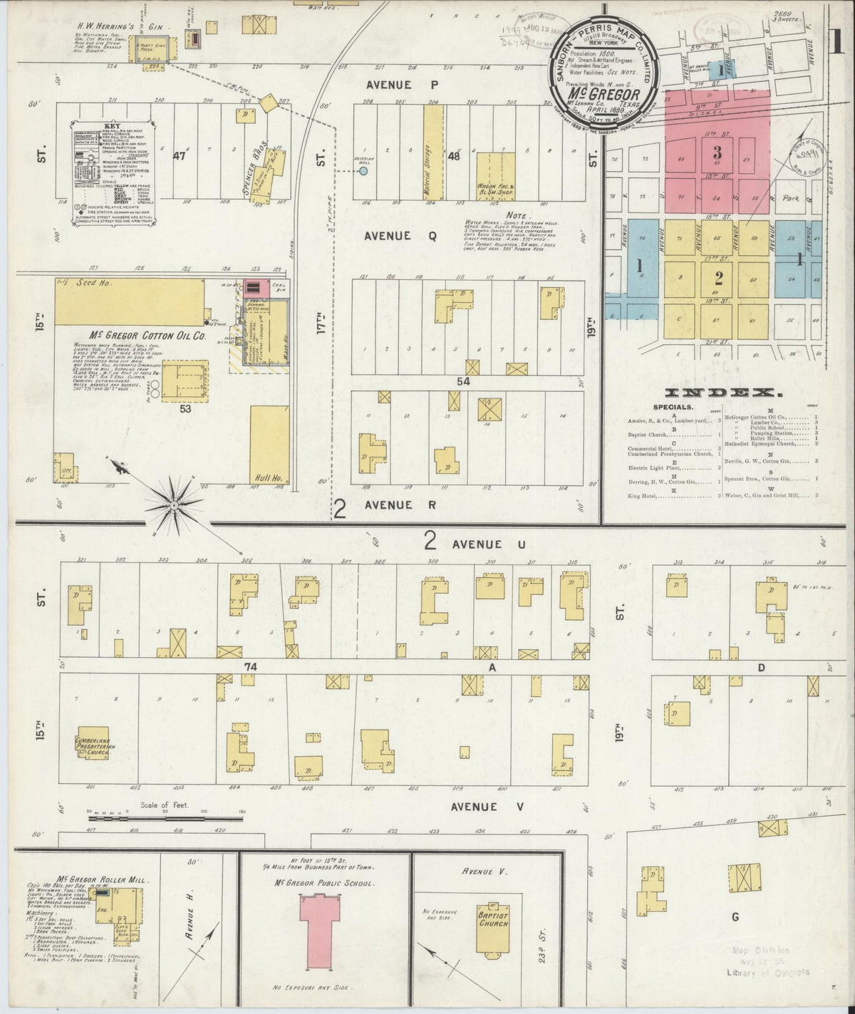 Sanborn Fire Insurance Map from McGregor, McLennan County, Texas (1899), Sheet #0001 - Historic Sanborn Fire Insurance Map Print, vintage old map wall art, antique decor, genealogy gift, Texas Texas map