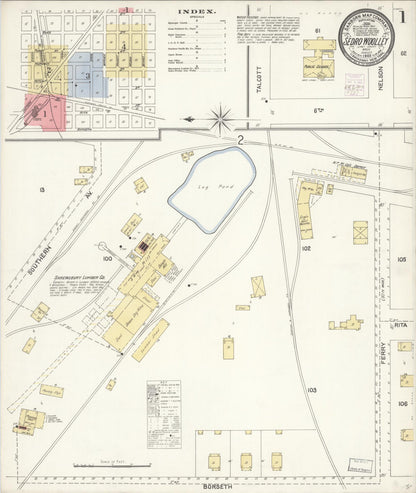 Sanborn Fire Insurance Map from Sedro Woolley, Skagit County, Washington (1903), Sheet #0001 - Complete Map Set gallery image, historic Sanborn map, vintage wall art, Washington Washington