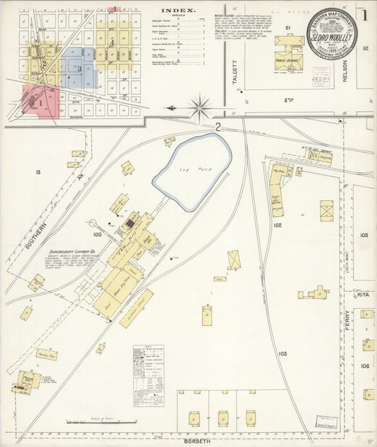 Sanborn Fire Insurance Map from Sedro Woolley, Skagit County, Washington (1903), Sheet #0001 - Complete Map Set gallery image, historic Sanborn map, vintage wall art, Washington Washington
