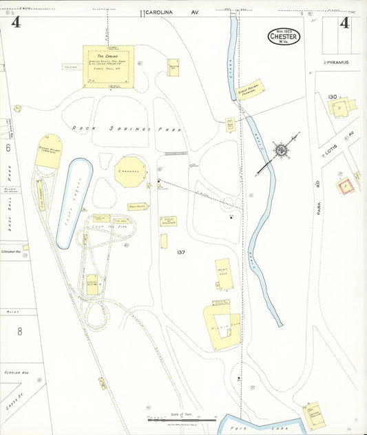 Sanborn Fire Insurance Map from Chester, Hancock County, West Virginia (1923), Sheet #0004 - Historic Sanborn Fire Insurance Map Print, vintage old map wall art, antique decor, genealogy gift, West Virginia West Virginia map