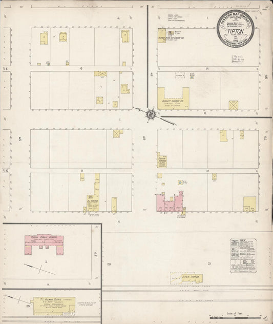 Sanborn Fire Insurance Map from Tipton, Tulare County, California. (1919) – Historic Sanborn Fire Insurance Map Print