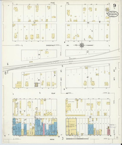 Sanborn Fire Insurance Map from Newkirk, Kay County, Oklahoma (1913), Sheet #0009 - Complete Map Set gallery image, historic Sanborn map, vintage wall art, Oklahoma Oklahoma