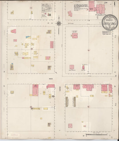 Sanborn Fire Insurance Map from Castle Dale, Emery County, Utah (1931), Sheet #0001 - Complete Map Set gallery image, historic Sanborn map, vintage wall art, Utah Utah