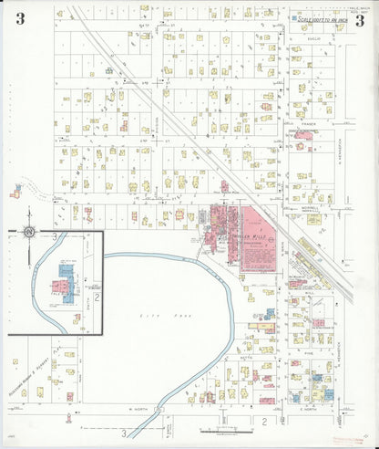 Sanborn Fire Insurance Map from Yale, Saint Clair County, Michigan (1937), Sheet #0003 - Historic Sanborn Fire Insurance Map Print, vintage old map wall art, antique decor, genealogy gift, Michigan Michigan map
