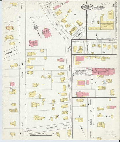 Sanborn Fire Insurance Map from Willoughby, Lake County, Ohio (1911), Sheet #0004 - Complete Map Set gallery image, historic Sanborn map, vintage wall art, Ohio Ohio