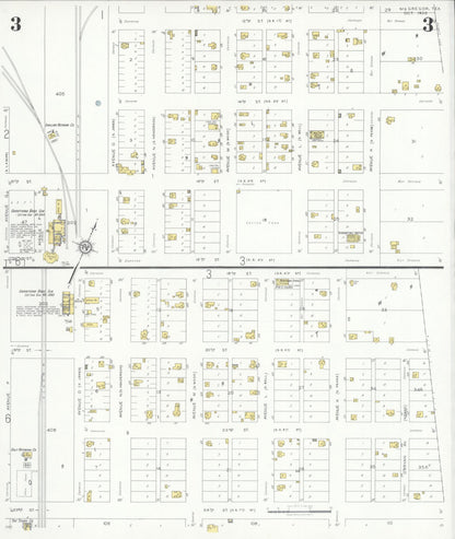 Sanborn Fire Insurance Map from McGregor, McLennan County, Texas (1932), Sheet #0003 - Historic Sanborn Fire Insurance Map Print, vintage old map wall art, antique decor, genealogy gift, Texas Texas map