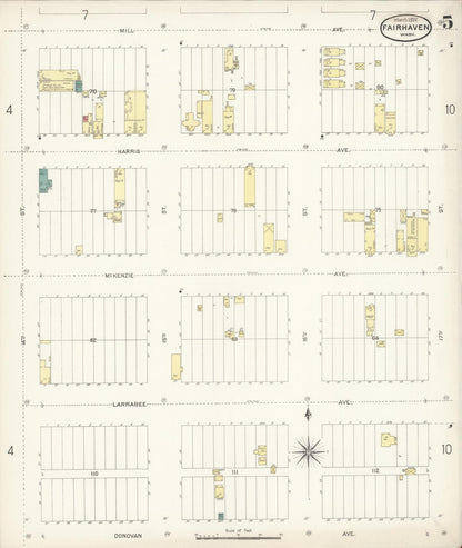 Sanborn Fire Insurance Map from Fairhaven [see also Bellingham and Sehome], Whatcom County, Washington (1897), Sheet #0005 - Complete Map Set gallery image, historic Sanborn map, vintage wall art, Washington Washington