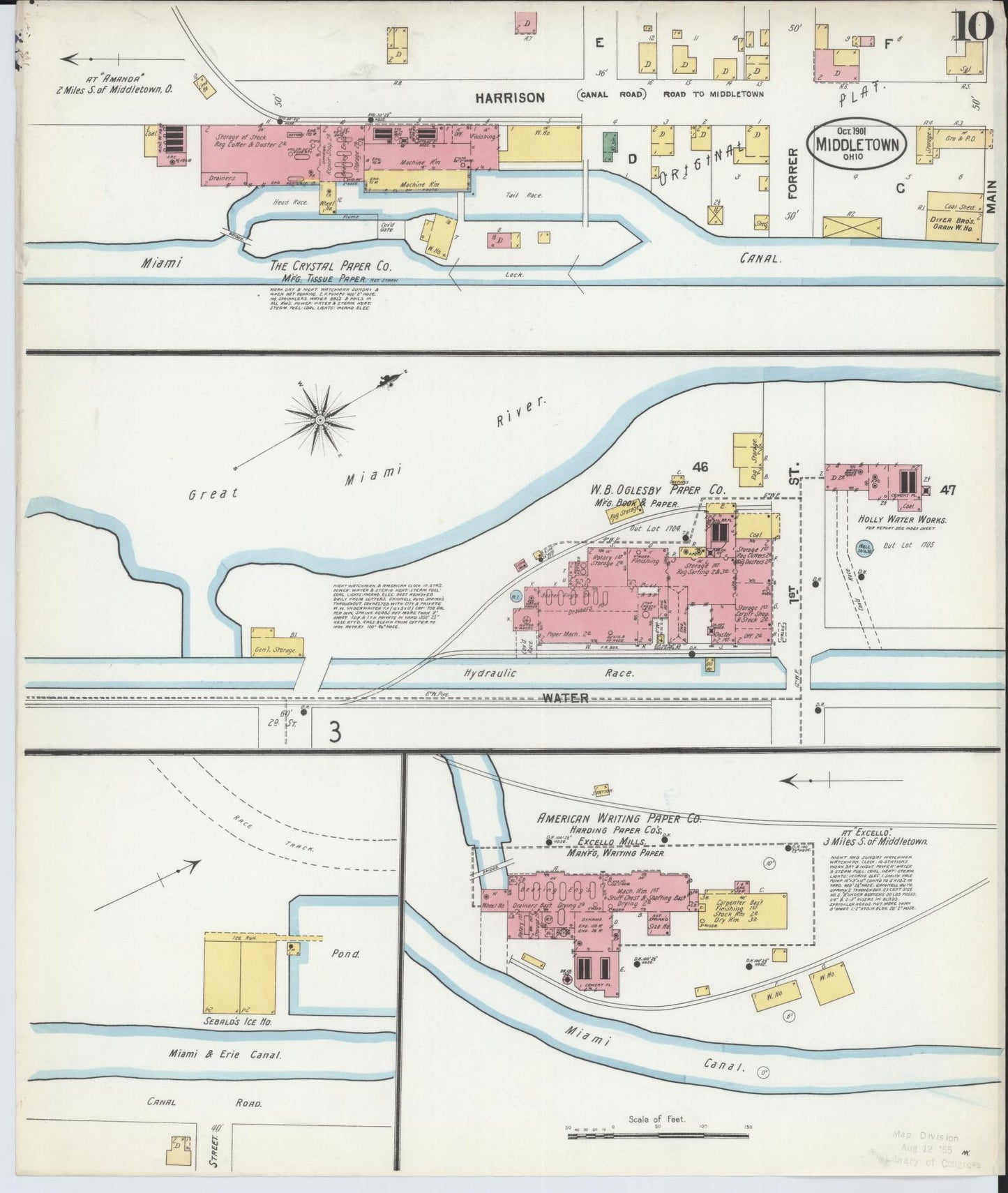 Sanborn Fire Insurance Map from Middletown, Butler County, Ohio (1901), Sheet #0010 - Complete Map Set gallery image, historic Sanborn map, vintage wall art, Ohio Ohio