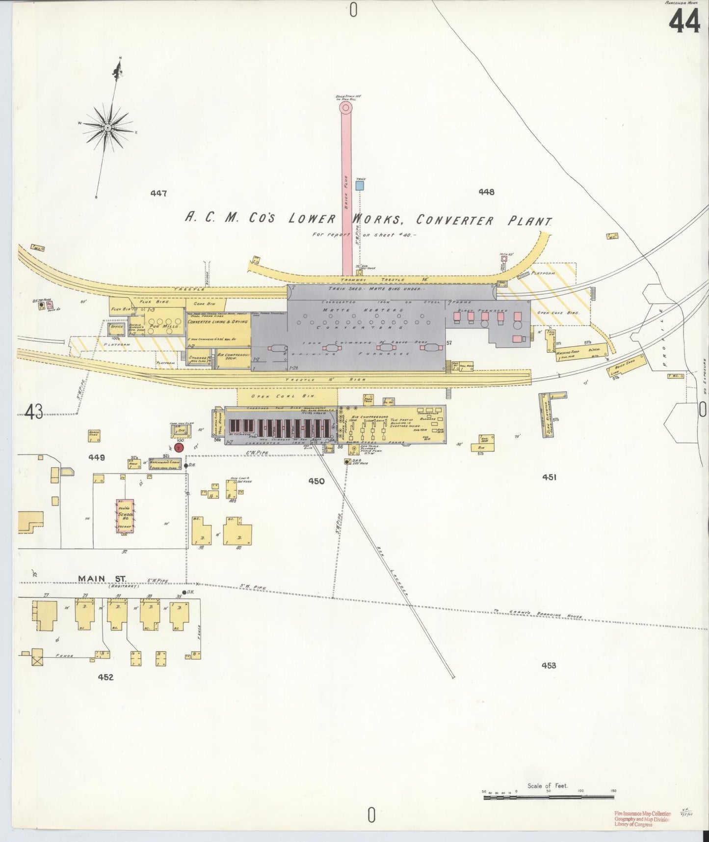 Sanborn Fire Insurance Map from Anaconda, Deer Lodge County, Montana (1903), Sheet #0043 - Complete Map Set gallery image, historic Sanborn map, vintage wall art, Montana Montana