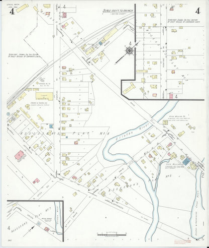 Sanborn Fire Insurance Map from Utica, Macomb County, Michigan (1941), Sheet #0004 - Complete Map Set gallery image, historic Sanborn map, vintage wall art, Michigan Michigan